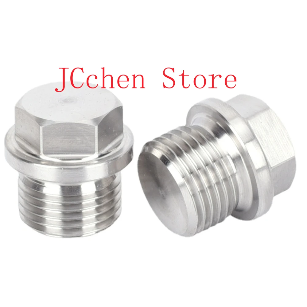 

M8 M10 M12 M14 M16 M18 M20 M22 M24 M27 M30 Metric Male 304 Stainless Steel Solid End Plug Hex Head With Flange High Pressure