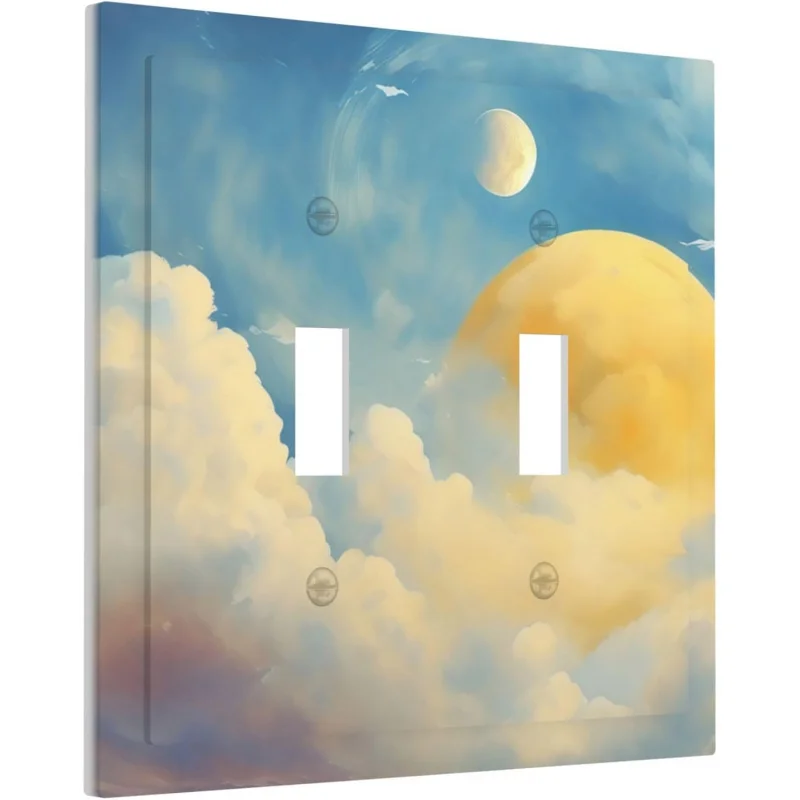 غطاء لوحة منفذ اليوم والشهر 2 عصابة تبديل لوحة الحائط الكهربائية المنزل المعيشة المطبخ غرفة نوم الحمام ديكور واحد