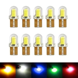 10pcs T10 W5W Interior Lights Super Bright T10 COB Chip Map Reading Lamp Parking Light Signal lights Wedge Clearance Lights Blue