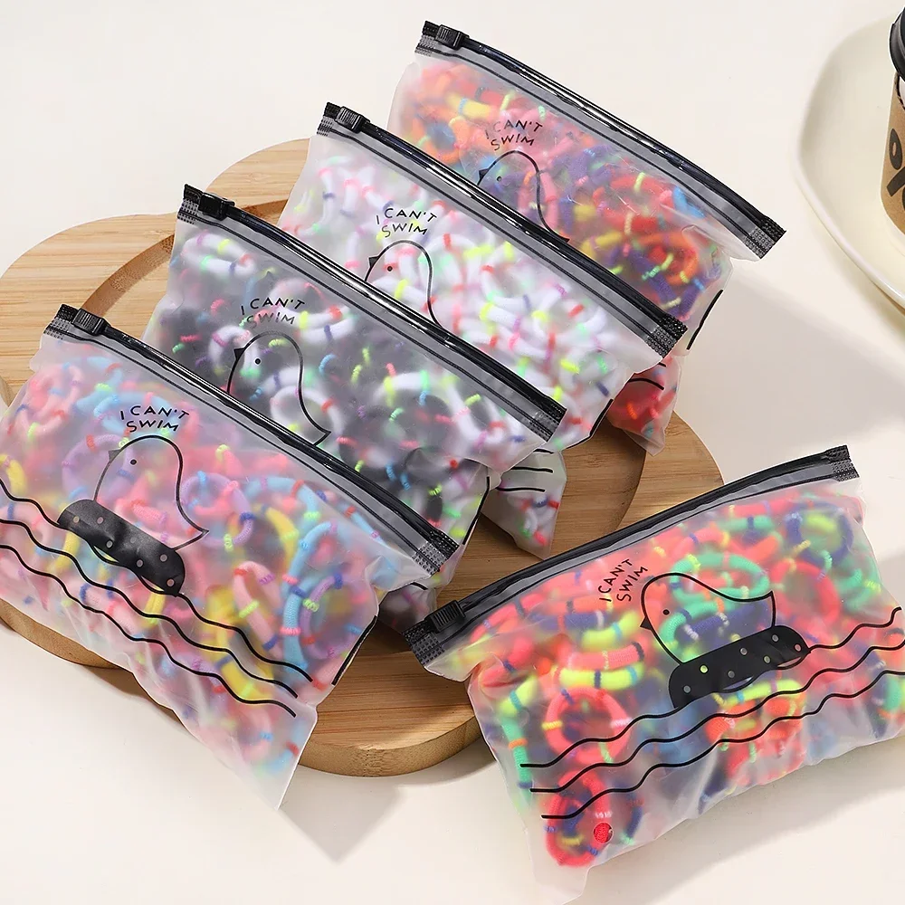 60 teile/los Bunte Elastische Haarband Gummibänder für Kinder Pferdeschwanz Unterstützung Hairties Spleißen Headrope Kinder Haar Zubehör – Detail 4