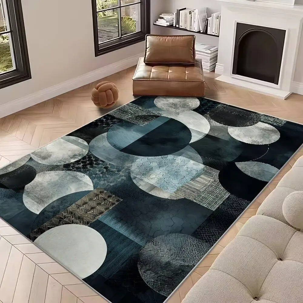 

New Abstract Carpet for Living Room Nordic Decoration Home Sofa Big Size Rugs Geometric Bedroom Bedside Soft Floor Mat Non-slip
