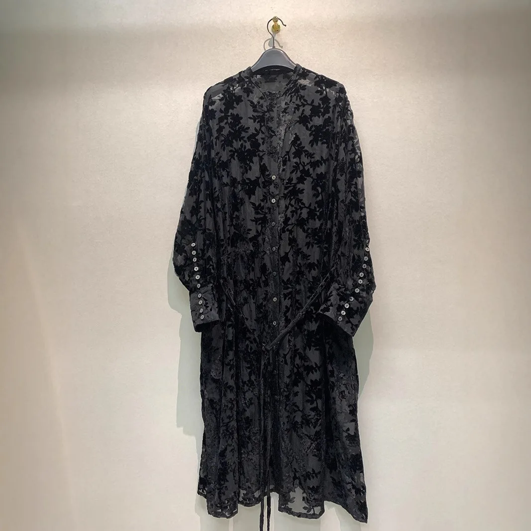 

Gagarich 2025 Haute Couture Early Autumn Winter New Style Japanese Temperament Retro Flocking Slimming Dress Long