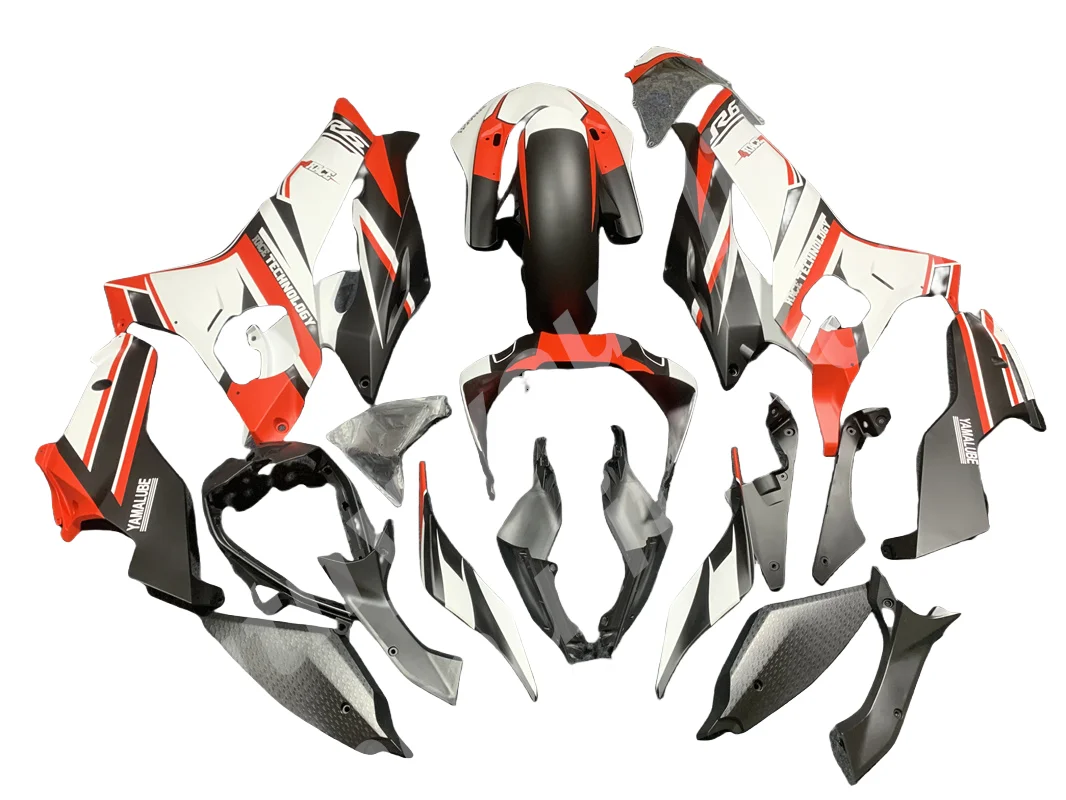 

Обтекатели ABS Prime для мотоцикла Yamaha YZFR6 2017 2018 2019 красный черный Обтекатели кузова YZF R6 17 18 19 20 21 22