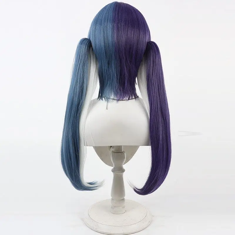 Gioco Ichigo Shikano Parrucca Cosplay Berry Viola Blu Staccabile Doppia Coda di Cavallo Parrucca Cosplay per Comicon Party Donne Adulte Uomini