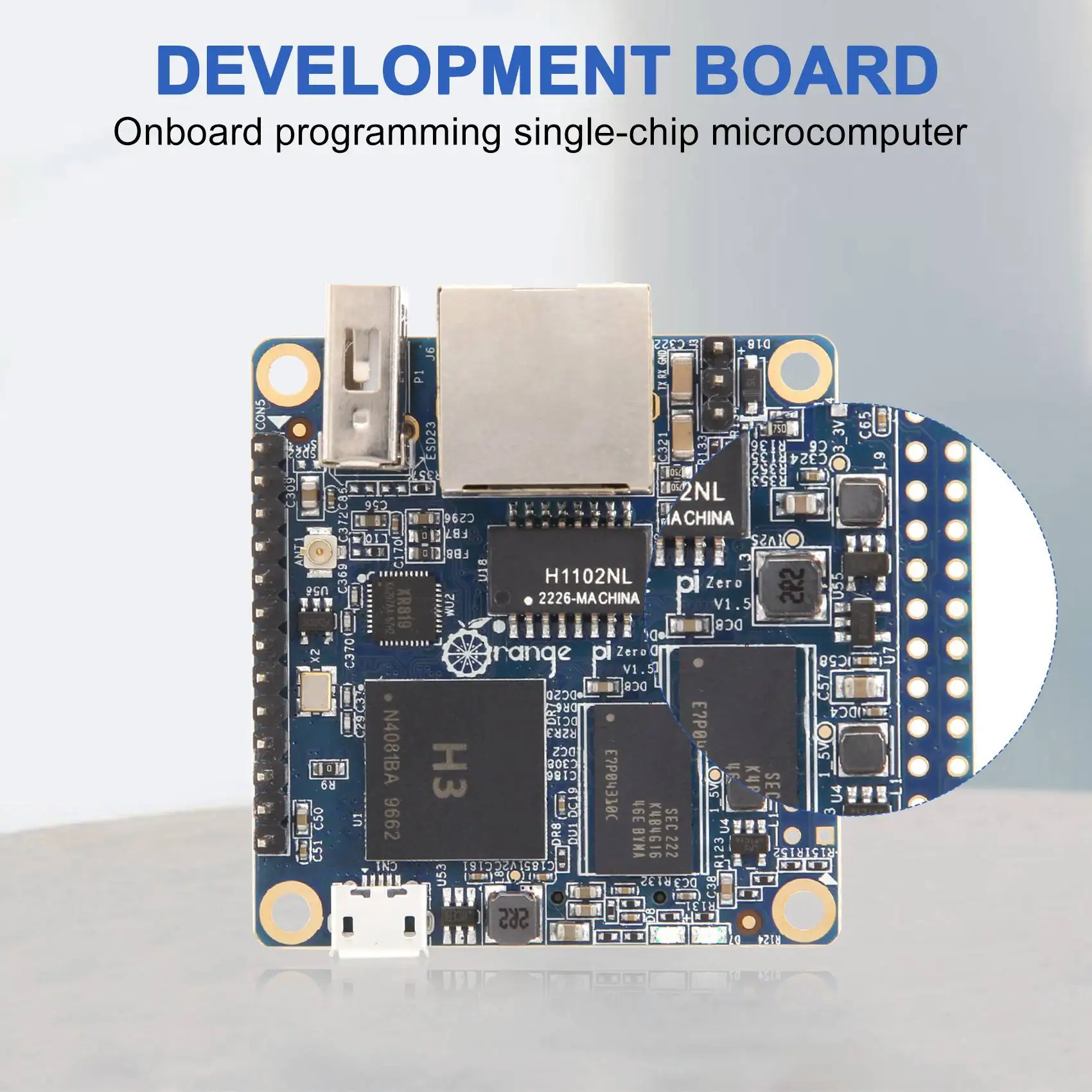 A56XQ für Orange Pi Zero LTS 512 MB H3 Quad-Core-Entwicklungsboard, Open-Source-Single-Board-Computer, läuft mit Android 4.4, Ubuntu