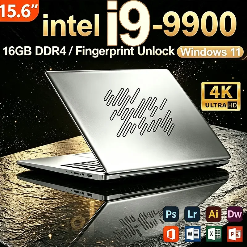15.6 Intel Core i9-9900 Windows 11 Pro Laptop Computer 32GB RAM 512GB 1TB 2TB SSD Portable Notebook PC Office Study Laptops