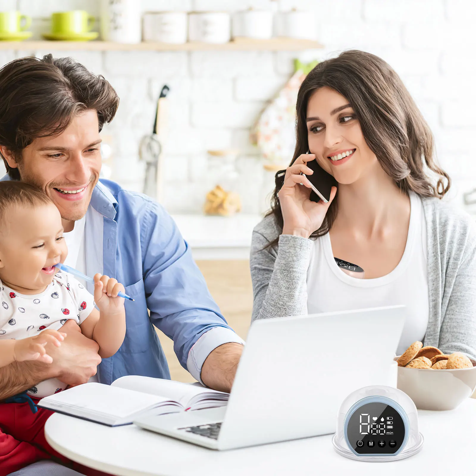 1 مضخة كهربائية وردية أوتوماتيكية صامتة يمكن ارتداؤها محمولة بدون تسرب سهلة الغسيل للطفل