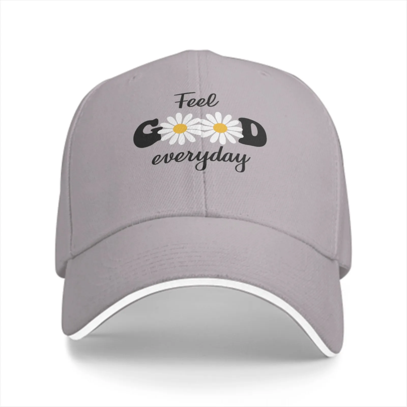 Feel Good Everyday Daisy Print Baseball Cap Casual Adjustable Polyester Adult Hat