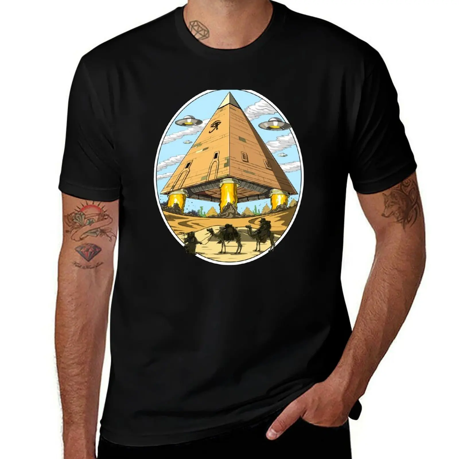 

t printed summer t for designer Pyramids shirts T-Shirt man Alien shirt man Egyptian shirts t