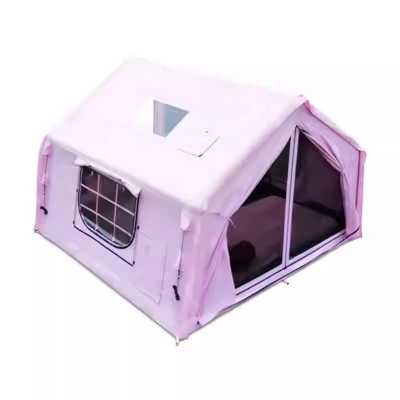 Pink 9.0 Waterproof Inflatable Camping Tent - Newest Air Outdoor Family Tent for Camping Trips