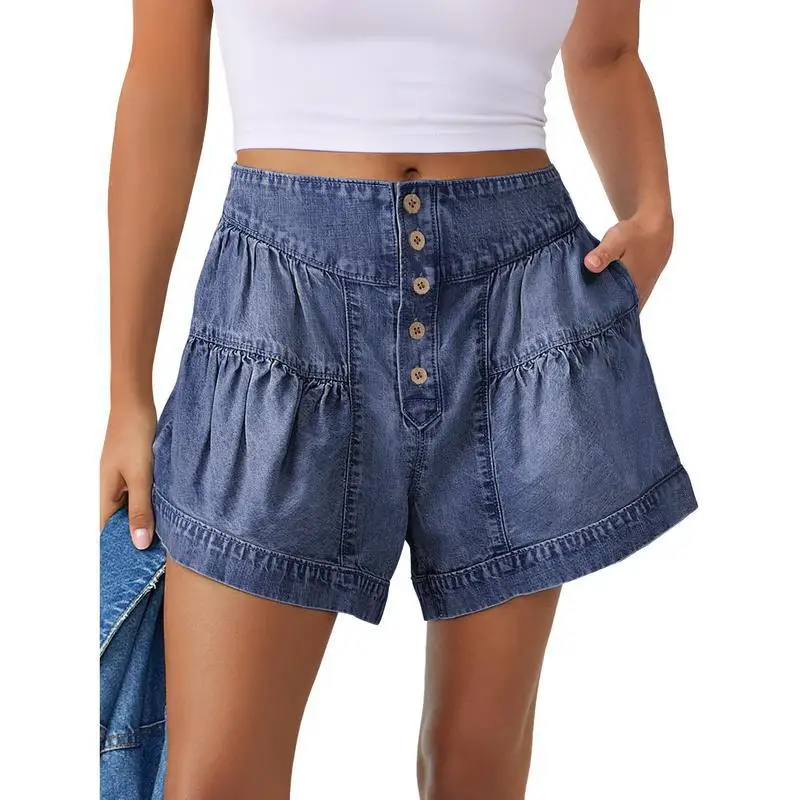 

Мужские и женские орты Летние джинсовые орты с широкой талией и низкой талией из искусственной ткани Модные Sle Fem Empr Sle