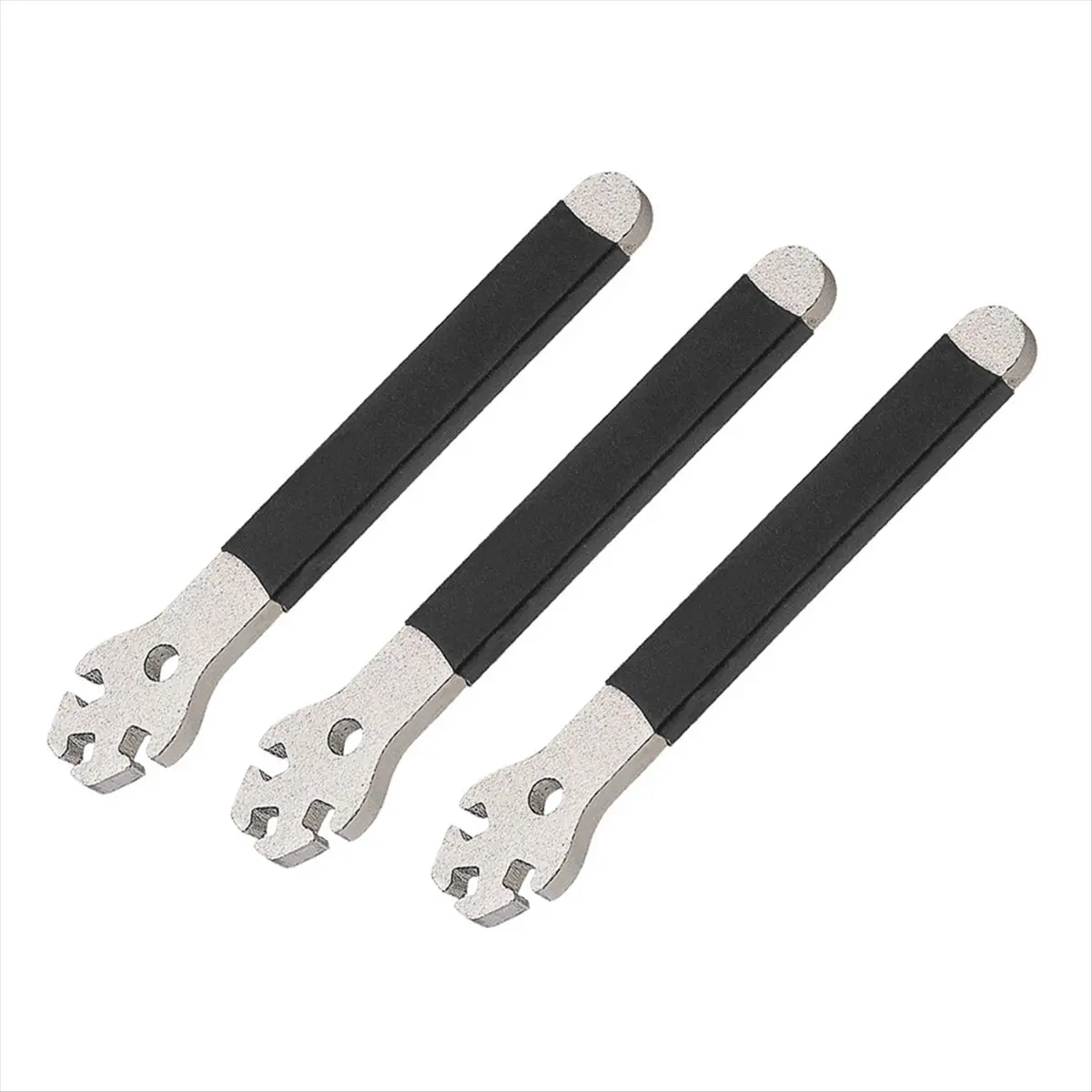 【2180 Popular】3Pcs Black Mountain Bike Spoke Wrench Adjustment Corrector Installation of Steel Spoke Cap Tool