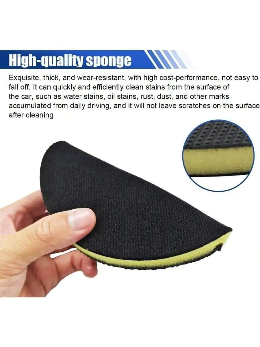 

Fine Grade Car Clay Bar Pad, 5.82'' Wipe Foam Pads, DA Polisher Pad Cleaner, Rotary Polishers, Auto Detailing Kit Removing 2PCS