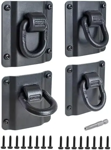 

Комплект из 4 усиленных D-образных крепежных кольца для фиксации груза для F150 F250 F350 Raptor 2015-2026