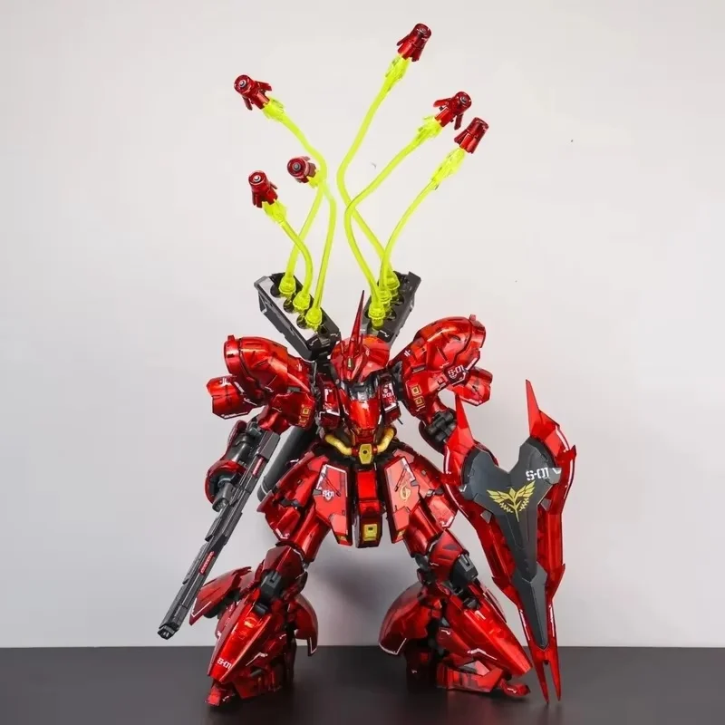 

RG 1/144 Sazabi Electroplated Clear Color Assembly Model Kit Action Figures Boy Puzzle Toy With Water Slide Decals Effect Parts