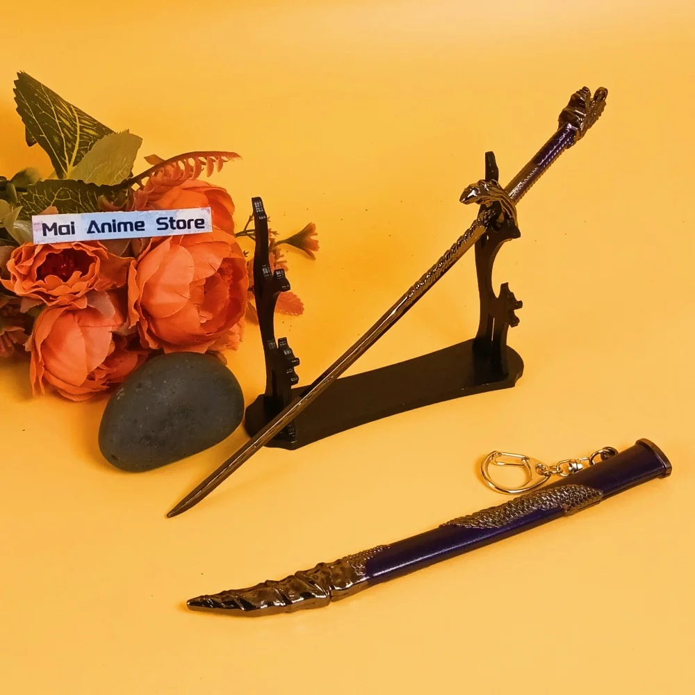 8.6インチ アニメ エルデン カタナ スチール ドラゴンズケイル メタルナイフ ソード 実物大 日本刀 オリジナル サムライ セイバー 非研磨 おもちゃ ギフト