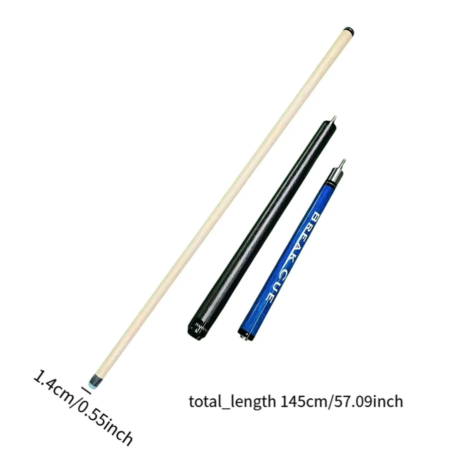 Wooden Pool Stick Three Section Ergonomic Billiard Cue Low Deflection Break Jump for Professional Supplies and Travel