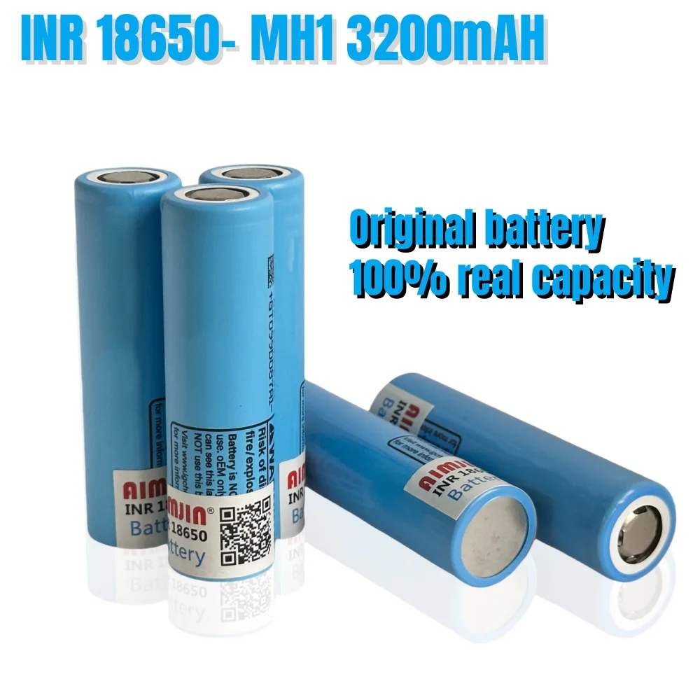 2025 18650 INR18650-MH1 3.7V 3200mAh rechargeable lithium battery for strong light flashlight battery LED light