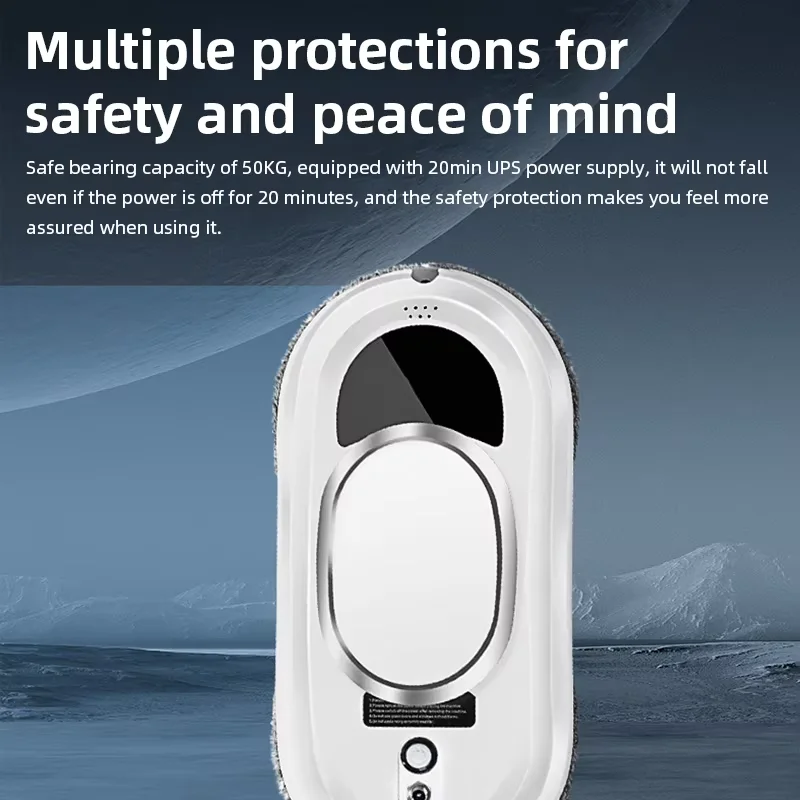 آلة تنظيف النوافذ الكهربائية الذكية مع جهاز تحكم عن بعد منظف الزجاج الأوتوماتيكي للمنزل جدار زجاجي عالي الارتفاع #6