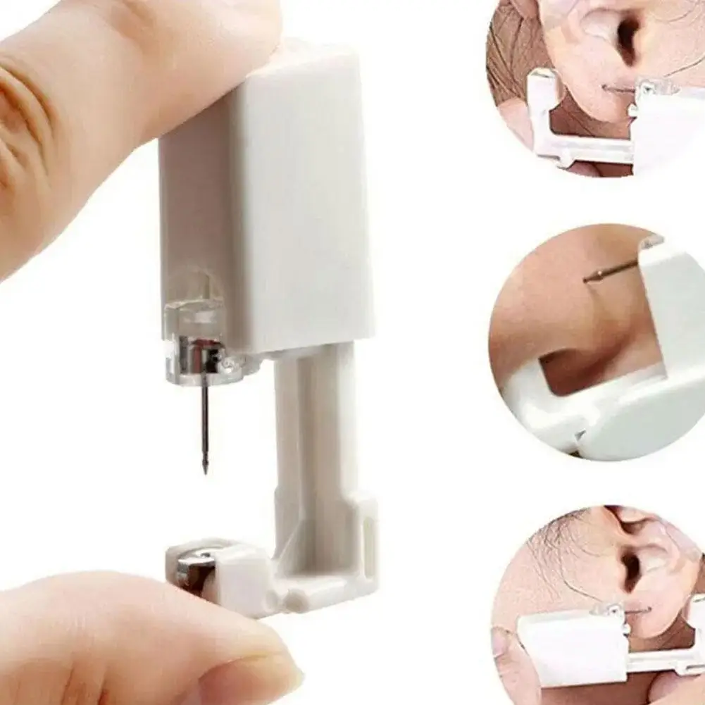 Safety Ear Piercing Gun Kit Disposable Disinfect Earring Piercing Studs Machine Body Tool No Jewelry Inflammation Nose Pier O0U3