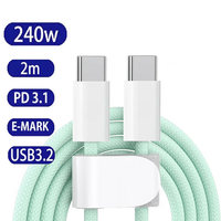 PD 240W USB C Charger Cable Laptop Type C Fast Charging Cable 2M for lPhone 15 Series lPad Air Pro MacBook Samsung Galaxy Switch