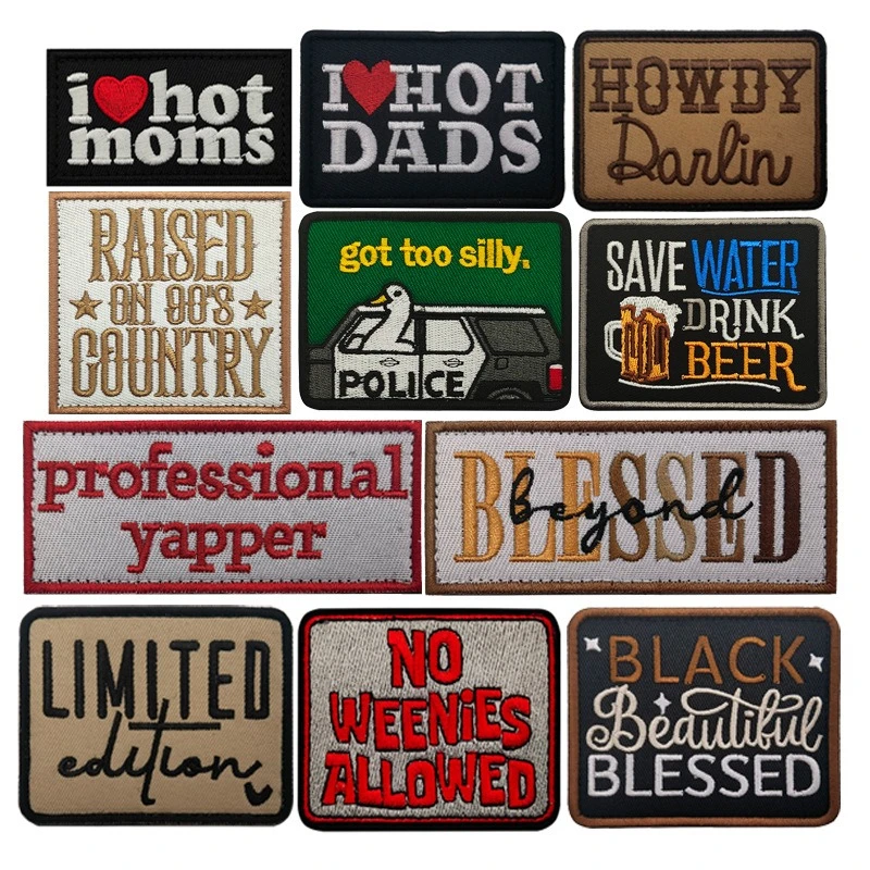 

Military Tactics Outdoor Letters Goose Hook&Loop Sew Embroidery Badge Patches DIY T-shirt Hat Backpack Clothing Applique Sticker