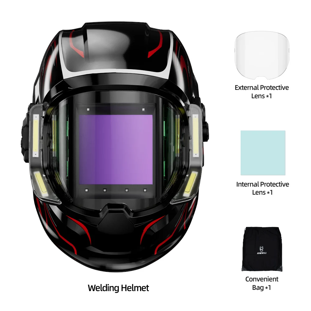 ANDELI Auto-Darkening Welding Helmet 3.94 View Screen
