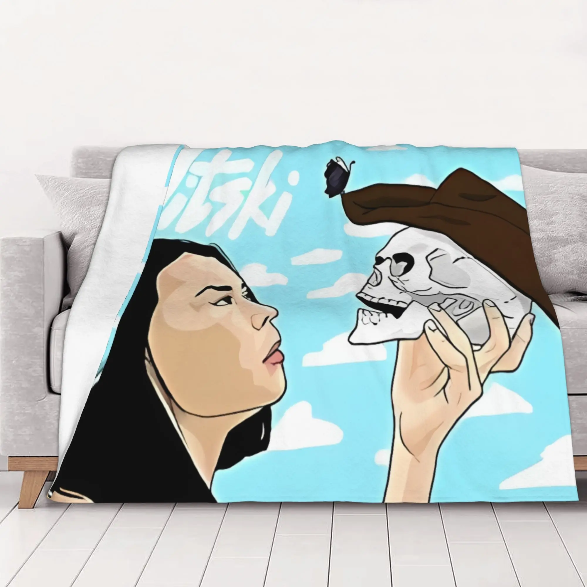 1PC home Cute Room Decor Mitski Mitski Blanket Throw Blanket Mitski Novelty Warm Blanket All Season