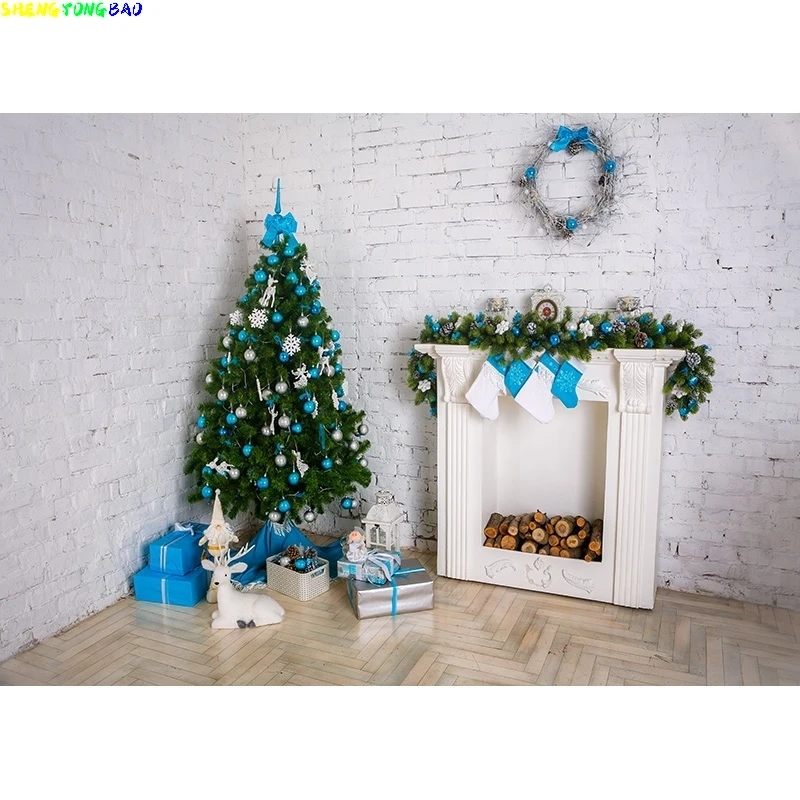 Christmas Theme Photography Background Christmas tree Gift Children Portrait Backdrops For Photo Studio Props 2197 DHT-57