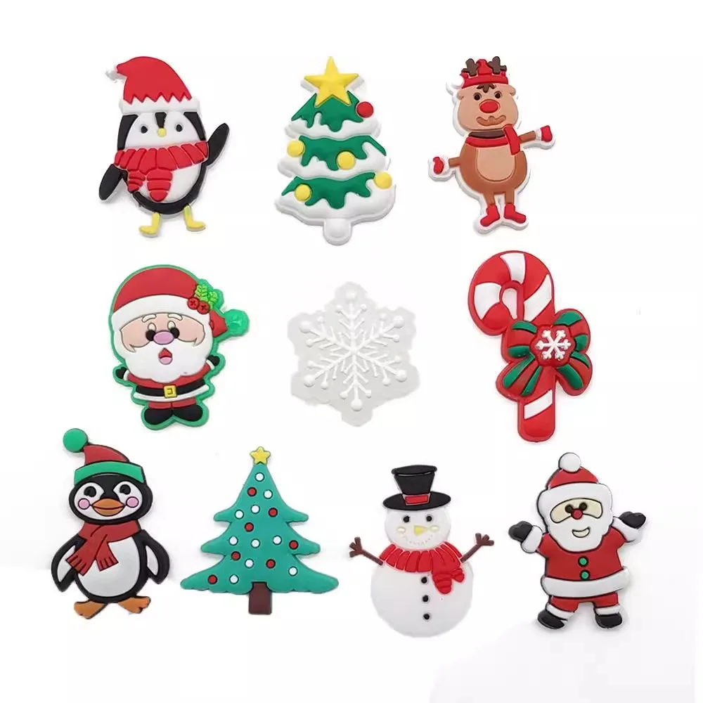 10Pcs/1 Pack Christmas DIY Shoe Flowers Shoe Accessories for Men and Women Clogs Party Gifts