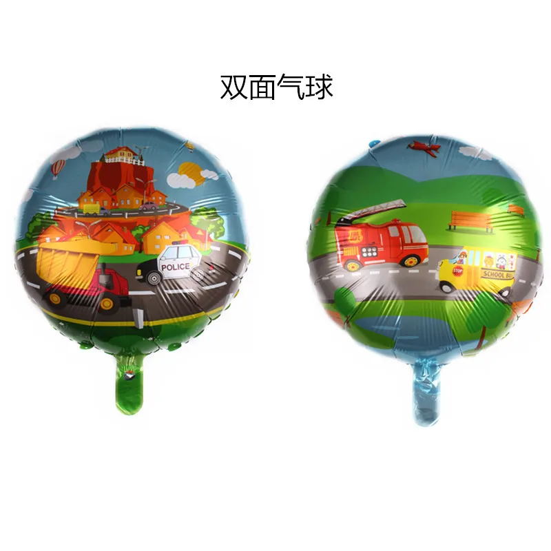 Fire Truck Theme Foil Balloons Fire Truck Digital Number Balloon Baby Shower Decoration Air Globos boys Birthday Party Supplies