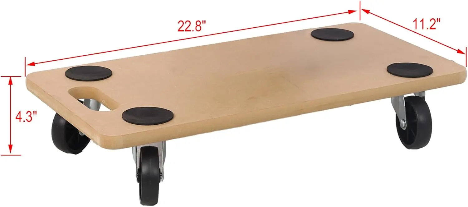 Furniture Moving Dolly, Heavy Duty Wood Rolling Mover with Wheels for Piano Couch Fridge Heavy Items, Securely Holds 500 image 5
