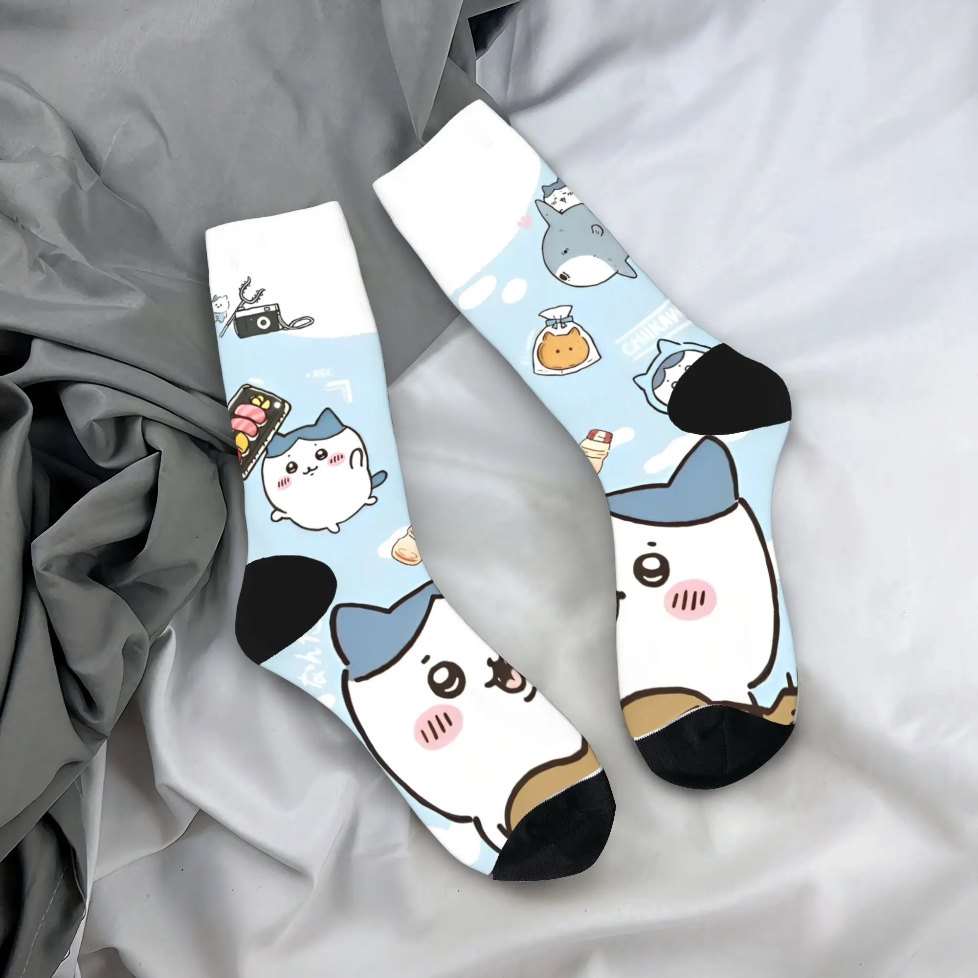 

Носки с героями мультфильмов Chiikawa, чулки с графическим рисунком, противоскользящие мужские носки, высококачественные осенние корейские спортивные носки на открытом воздухе