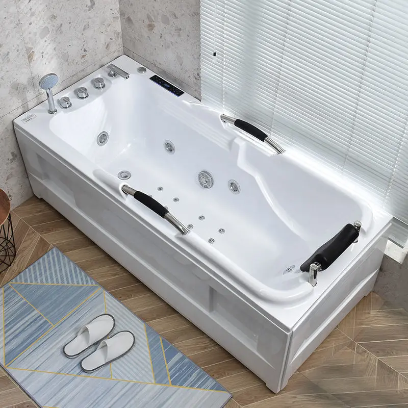 Thickened acrylic adult bathtub, surfing massage thermostatic heated bathtub