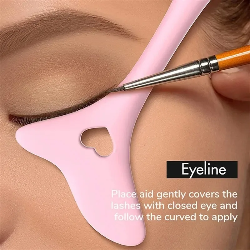 Modèle de pochoir multifonction en Silicone pour Eyeliner et fard à paupières, Guide pour les yeux de chat, outil de maquillage pour les yeux fumés, Ap cosmétique réutilisable