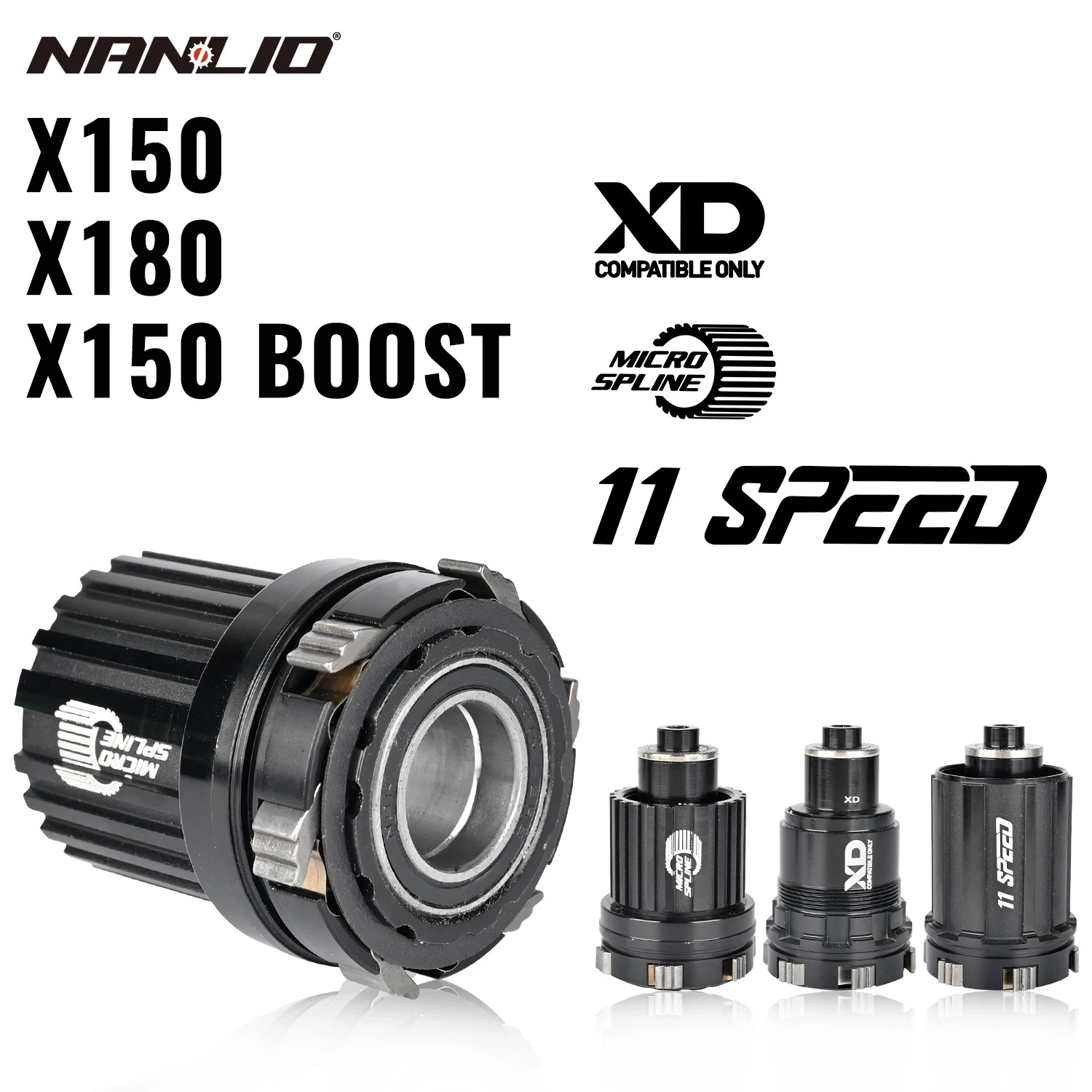 Original Nanlio X150 X180 X360 X150 BOOST Bicycle Hubs Freehub Quick Release via Shaft End Cap Adapter Repair Parts