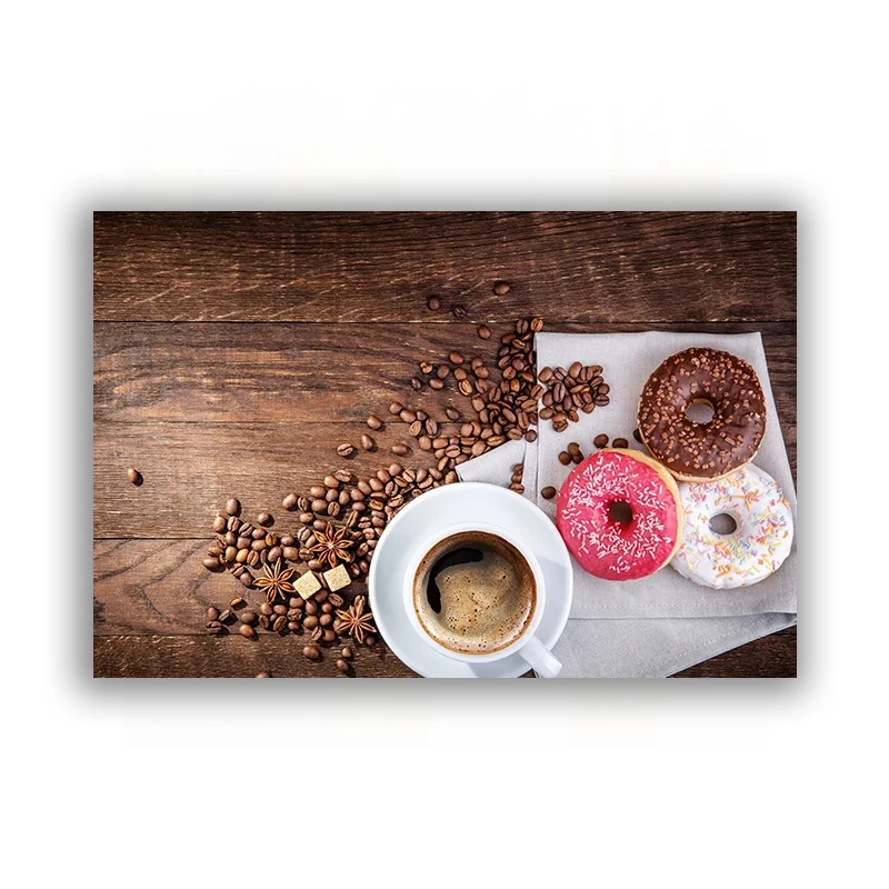 

Nordic Style Restaurant Artwork Donuts Food Posters and Prints Picture Canvas Paintings for Kitchen Wall Art Decoration