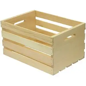 Grande caisse de stockage en bois lisse, non fini, enrichie, RapDuty, Sécuriser les lamelles pour une solution de stockage durable