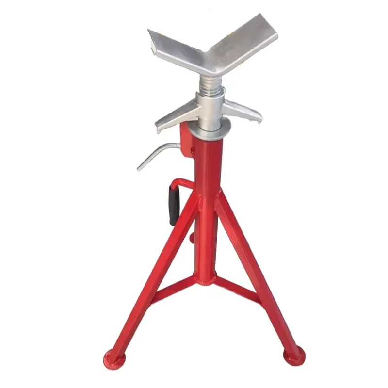 1107F Manual Folding V Shape Table Vice Adjustable Height Pipe Rack Bracket For 12 Inch Load Capacity Up To 1200kg Heavy Duty