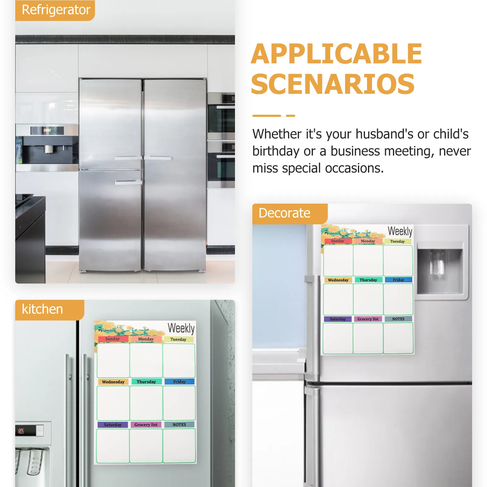

Magnetic Whiteboard Set Planning Fridge Weekly Calendar Number Erasable Refrigerator Dry Erase Planner The Pet