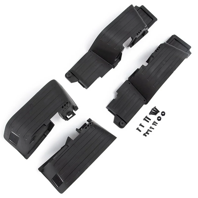 

DELAM-2X Black Plastic Front And Rear Mud Flaps Fender For 1/10 RC Crawler Car Axial SCX10 II 90046 90047 Upgrade Parts