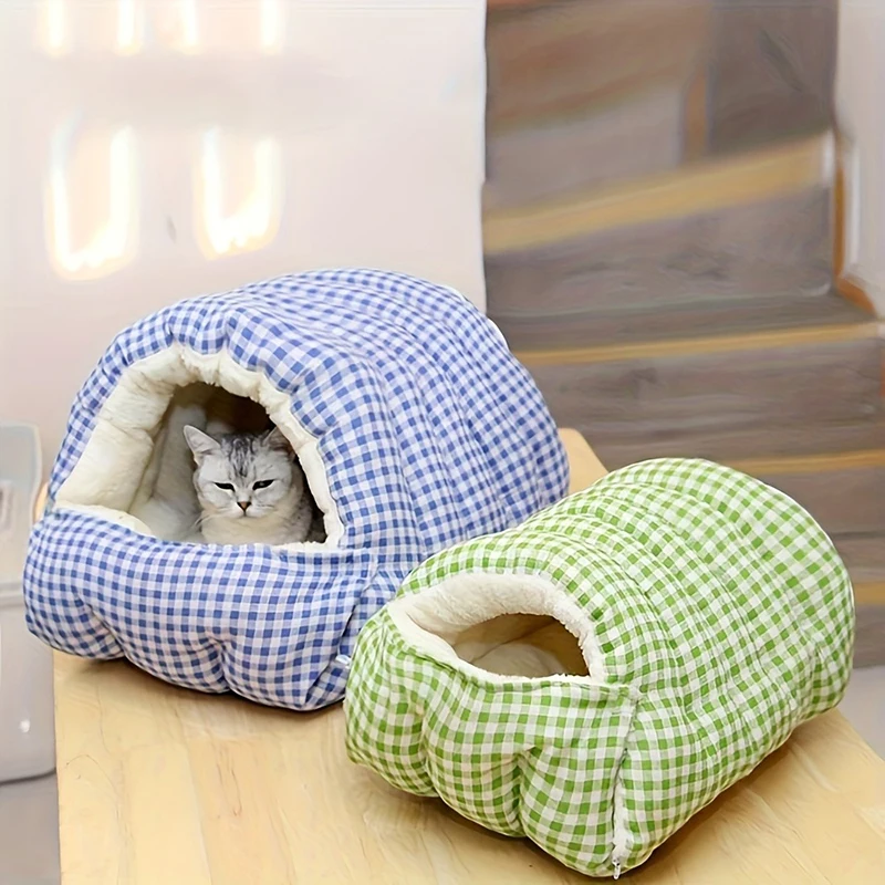 Saco de Dormir para Gatos Quatro Estações, Quente e Confortável, Destacável, Resistente ao Desgaste e a Arranhões para o Inverno