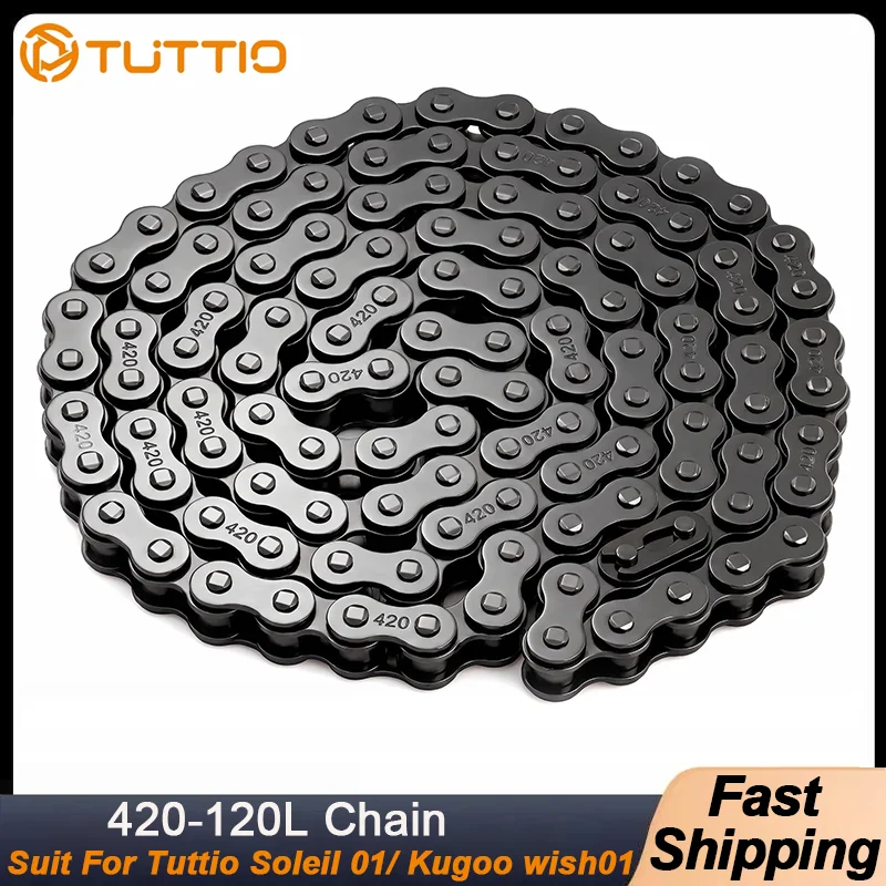 420 120 Link Drive Chains for Kugoo Wish 01/ Tuttio Soleil 01 Electric Motorcycle Carbon Steel Dirt Bike Chain for Yozma IN10