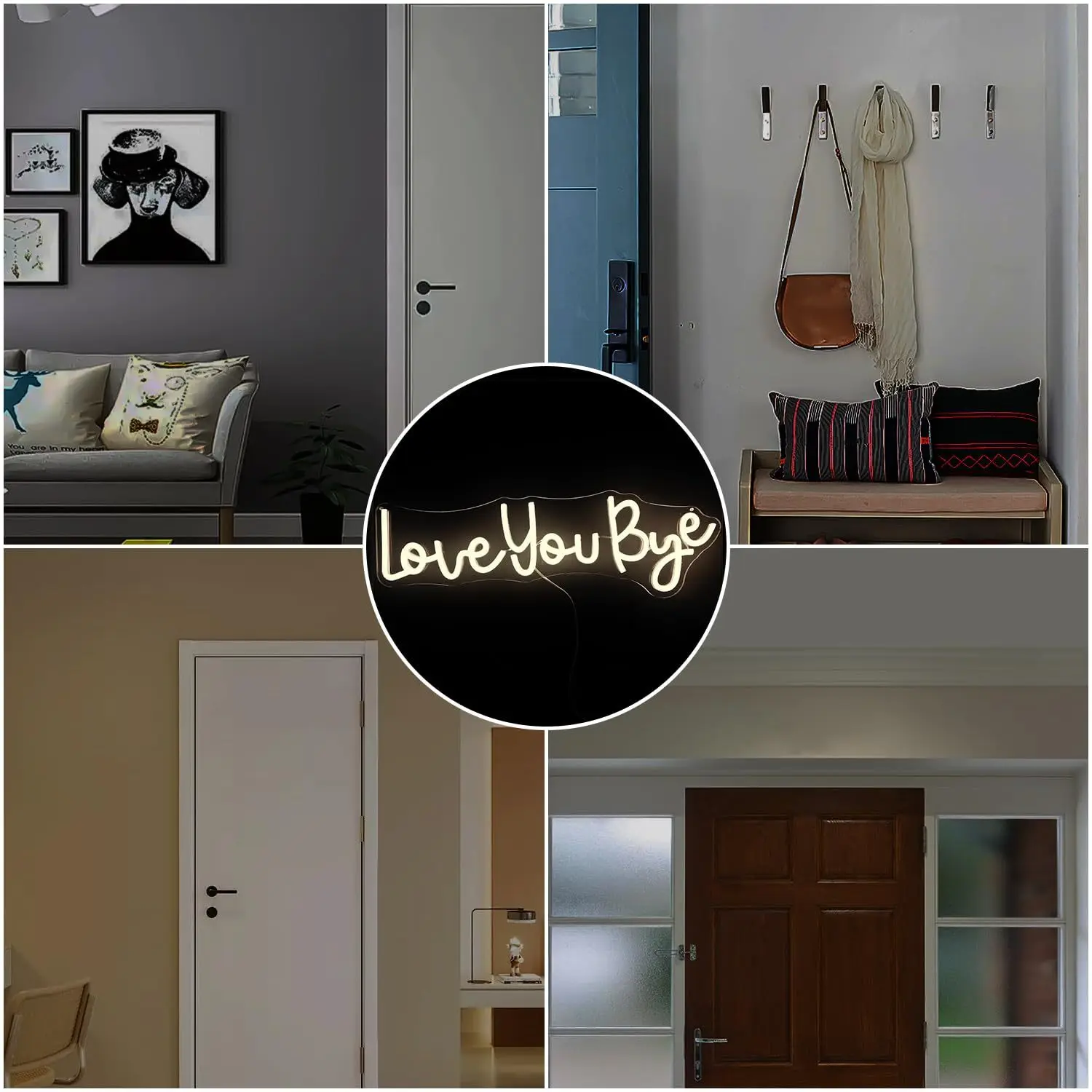 Love You Bye LED Neon, USB Powered Dimmable LED Neon, Suitable for Bedrooms, Parties, Games Room Wall Decor