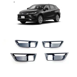 For Toyota 21 Harrier modified special interior door bowl handle decorative frame, interior door bowl bright strip patch