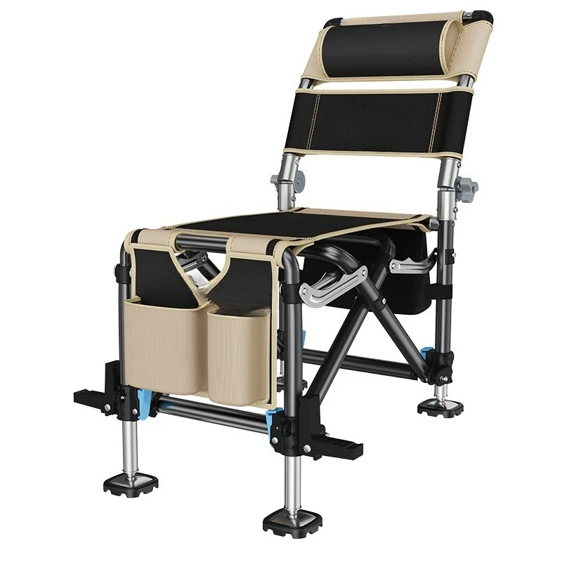 

Knight Folding Fishing Chair Portable Multifunctional Wild Angling Gear Outdoor Camping Compact Lightweight Durable Design