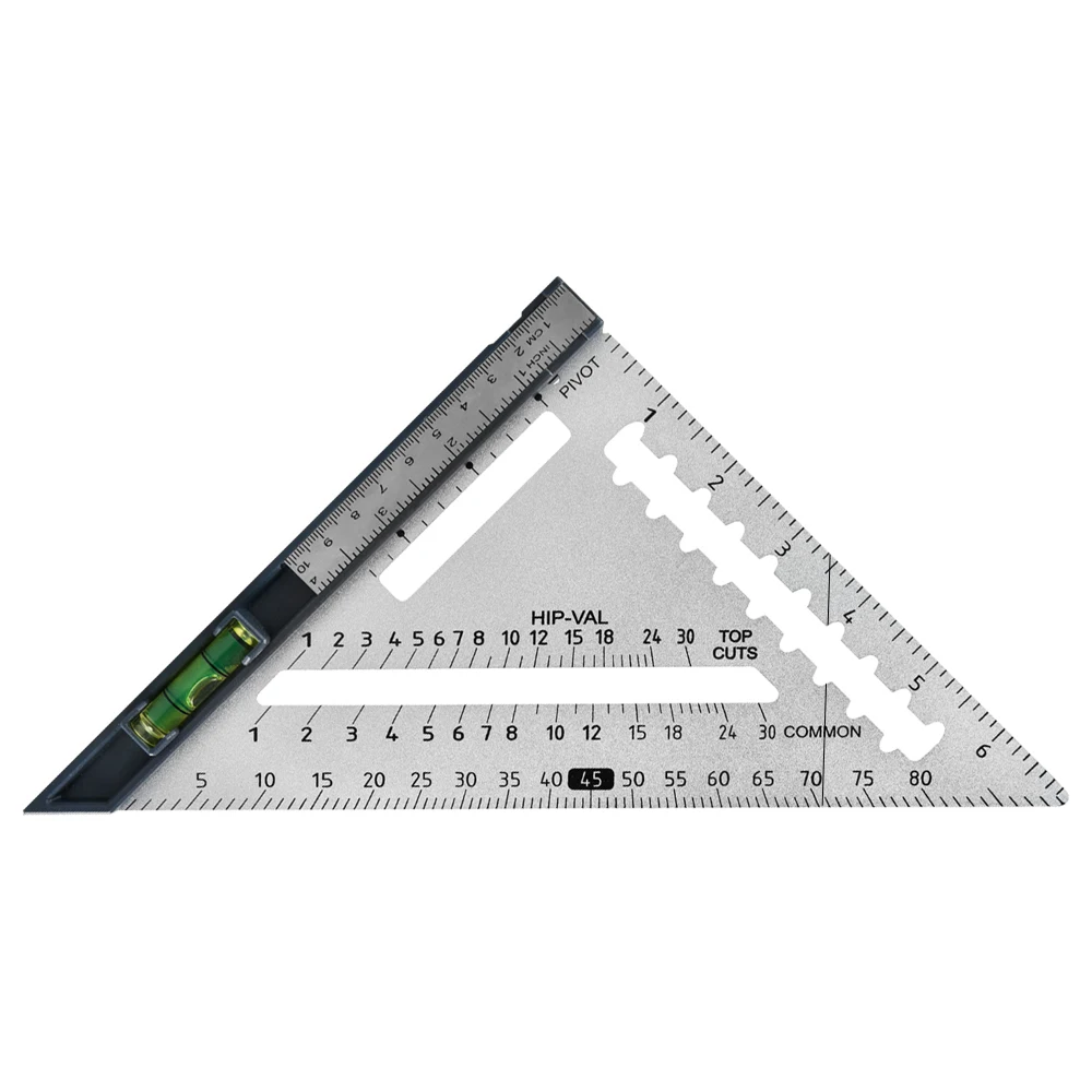 

Triangle Ruler,Multi-functional Detachable 7" Aluminum Alloy Speed Square Scale Measuring Tool for Engineer Carpenter