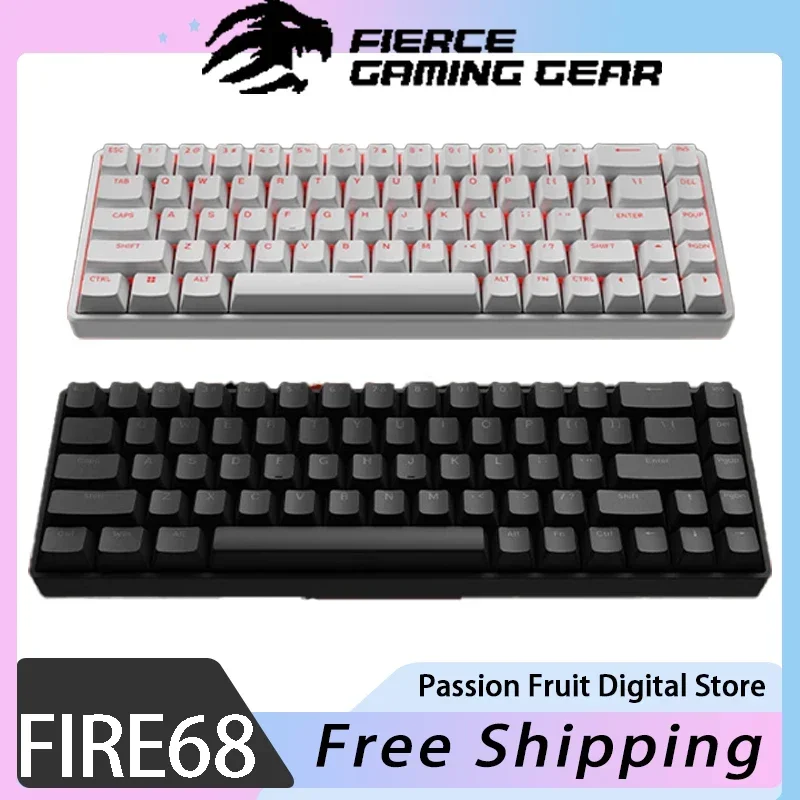 Fierce Gaming Gear FIRE68 Wired Magnetic Axis Mechanical Keyboard Web driver Full-key hot swap RGB backlight 68-key keyboard