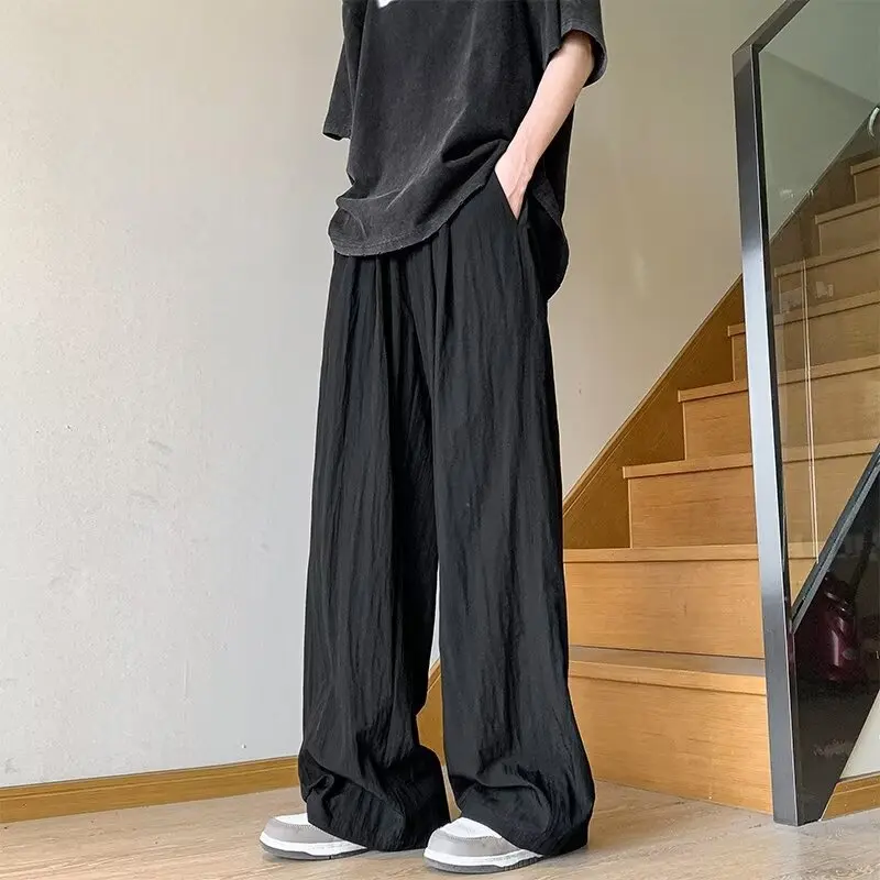 

Wide-legged ice silk mountain pants men's summer versatile thin quick-drying slacks Japanese trend loose sports long pants