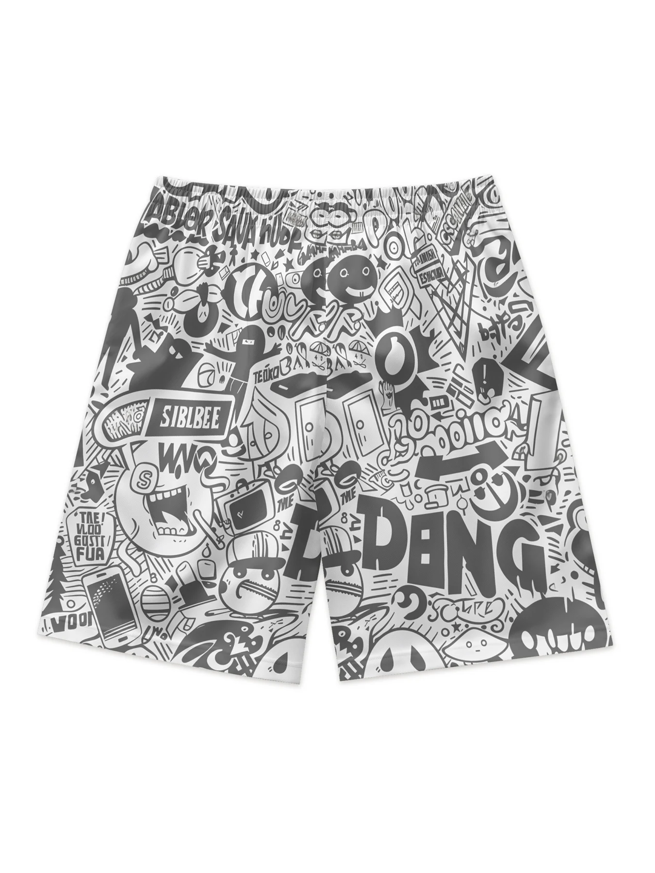 100% Polyester All Over Printing Custom Men's Shorts Summer Men Shorts pantalones casuales white bear